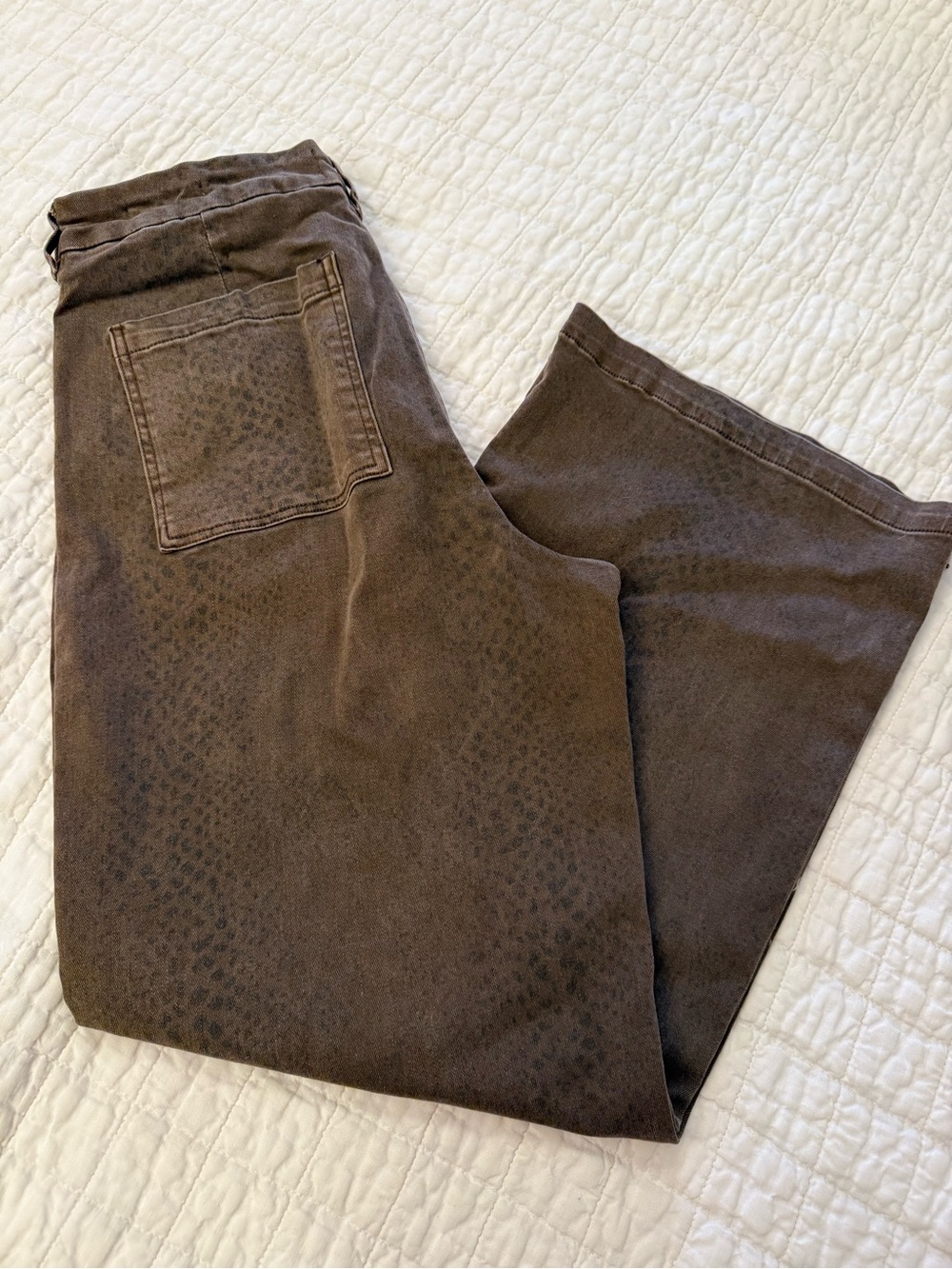 Dear John Snake Patterned Wide Leg Pants